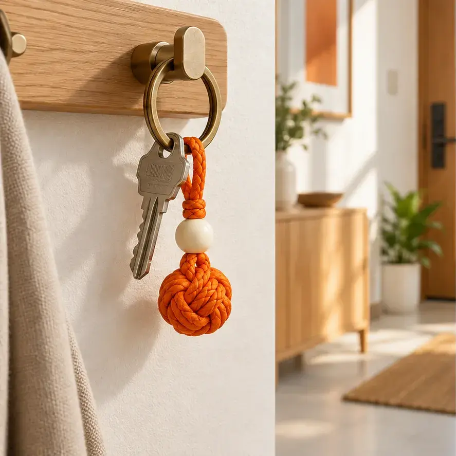 Lucky Charm Keyring in use