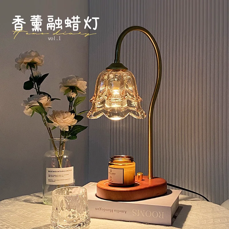 Vintage Must-have! Lily of The Valley Wax Melt Lamp, Warm Ambient Table Lamp for Bedroom Decor & Gifts in use